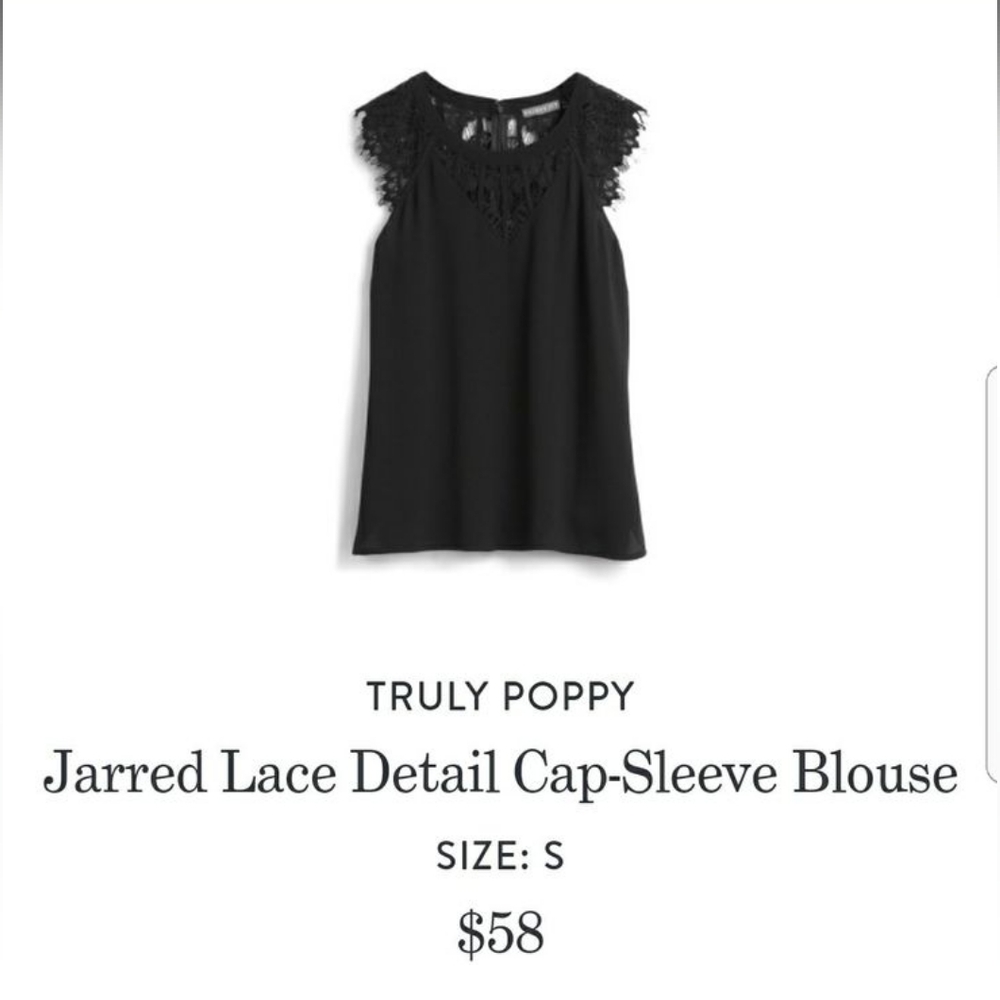 41 Hawthorn Jarred lace detail cap-sleeve blouse